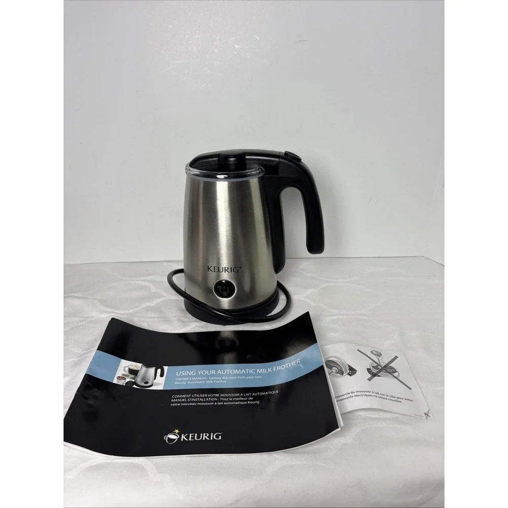 Keurig LM-150P Milk Frother Café One-Touch Electric Hot Froth Stainless Steel